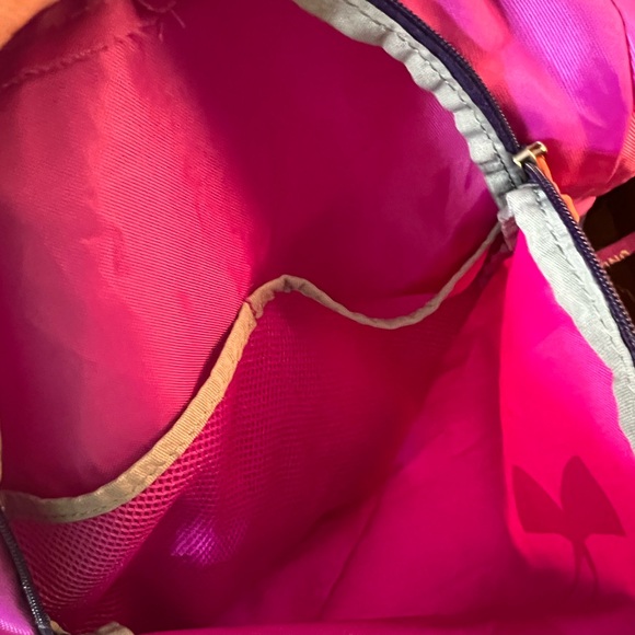 UNDER ARMOUR Ozsee Sackpack with 2 Zipper Pockets Purple and Orange - Picture 5 of 6